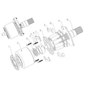 Запчасти A4VSO,A4V40,45,56,71,90,105,125,140,180,250,355,500