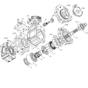 Ремонт гидронасоса /гидромотора Kawasaki K3V63DT, K3V112DT, K3V180DT,