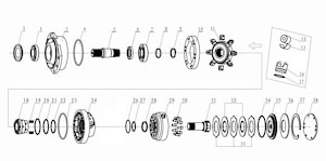 Запчасти гидромотора MCR3 Rexroth  