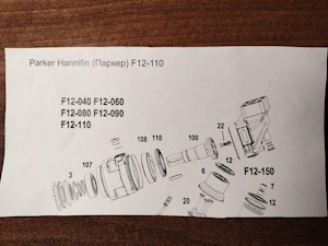 Запчасти Parker F12-30, F12-40, F12-60, F12-80, F12-90, F12-110  